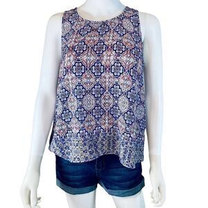 Fourteenth Place Geometric Pattern Blouse
